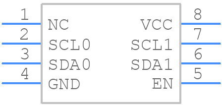 PCA9515ADGKTG4 - Texas Instruments - PCB symbol