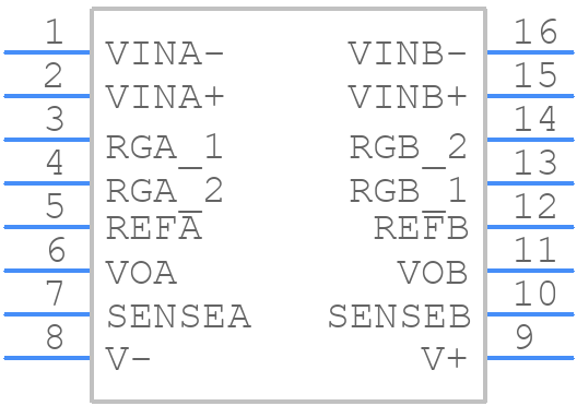 INA2128UAG4 - Texas Instruments - PCB symbol