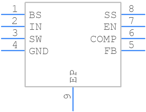 MP2303ADN-LF - Monolithic Power Systems (MPS) - PCB symbol