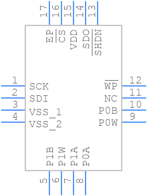 MCP4251-104E/ML - Microchip - PCB symbol