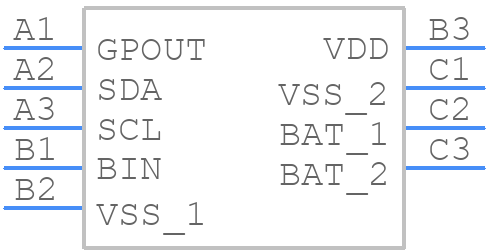 BQ27621YZFT-G1A - Texas Instruments - PCB symbol