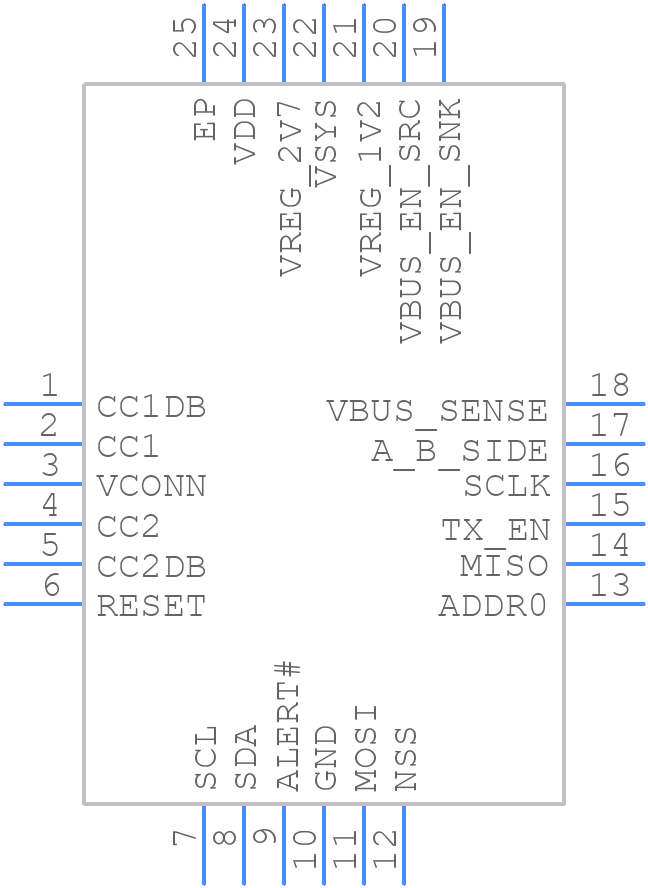 STUSB1602AQTR - STMicroelectronics - PCB symbol