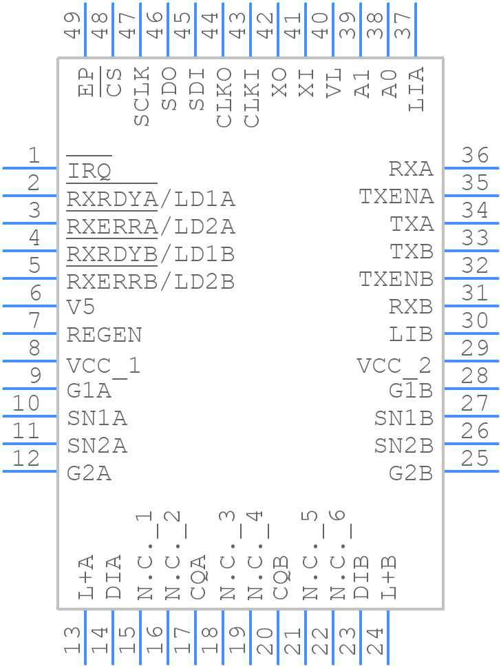 MAX14819ATM+ - Analog Devices - PCB symbol