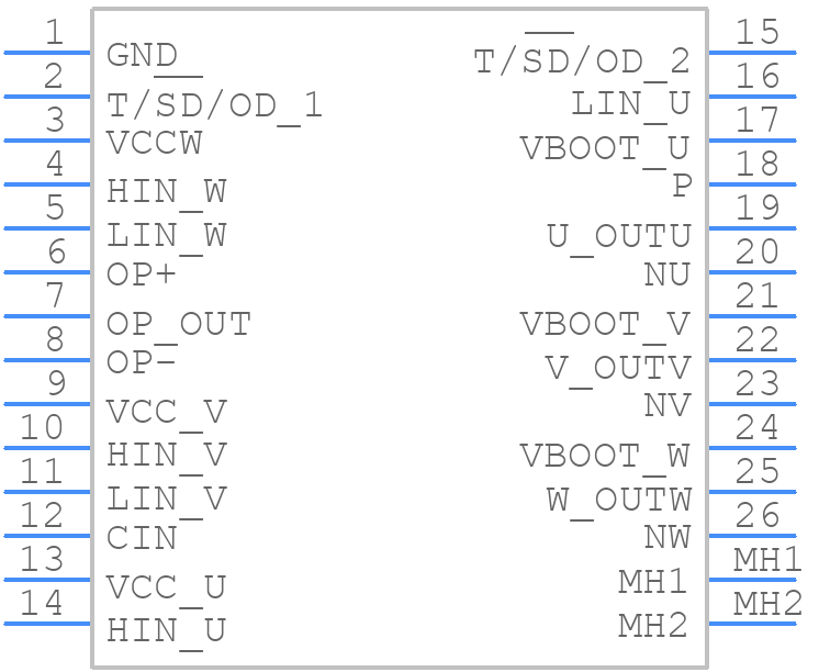 STGIPQ3H60T-HZS - STMicroelectronics - PCB symbol