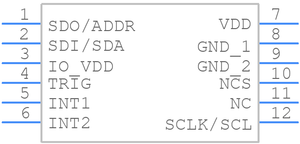 KX022-1020-FR - Kionix - PCB symbol