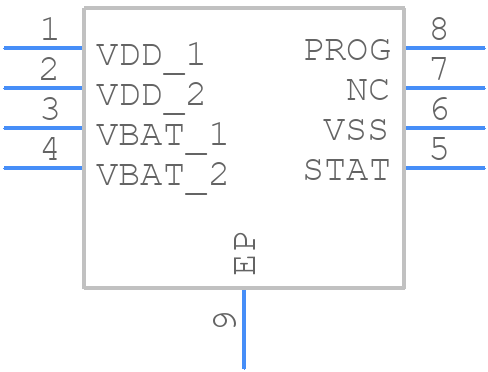 MCP73831-5ACI/MC - Microchip - PCB symbol