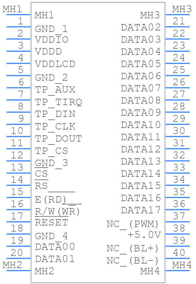 INT035TFT-TS - Displaytech - PCB symbol