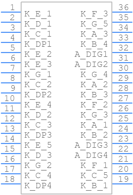 CA56-11SURKWA - Kingbright - PCB symbol