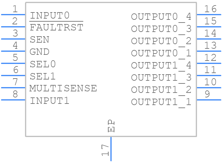 VND7040AJTR - STMicroelectronics - PCB symbol