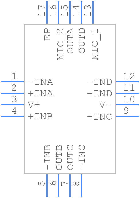 ADA4610-4ACPZ-RL - Analog Devices - PCB symbol