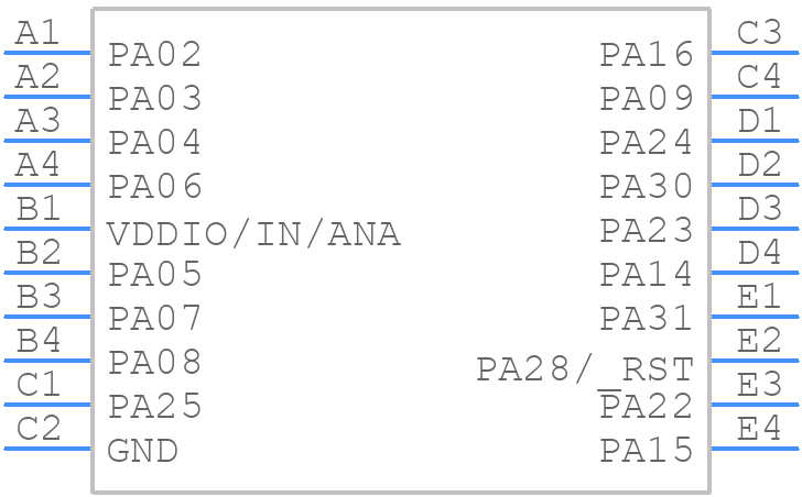 ATSAMD11D14A-UUT - Microchip - PCB symbol