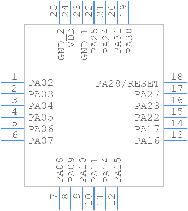 ATSAMD11D14A-MNT - Microchip - PCB symbol