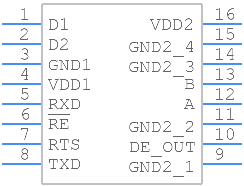 ADM2485BRWZ-REEL7 - Analog Devices - PCB symbol
