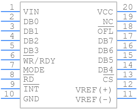 ADC0820CCWMX - Texas Instruments - PCB symbol