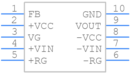 VCA824IDGST - Texas Instruments - PCB symbol