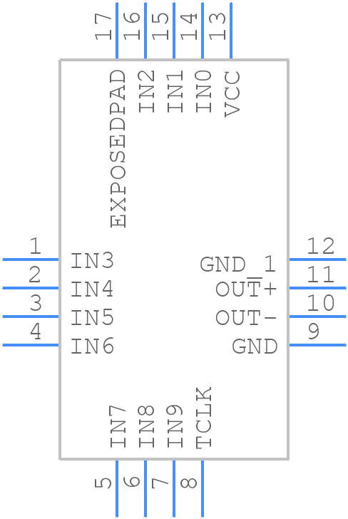 MAX9235ETE+ - Analog Devices - PCB symbol