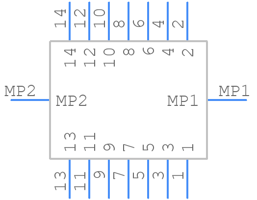 BM14B-ZPDSS-TF(LF)(SN) - JST (JAPAN SOLDERLESS TERMINALS) - PCB symbol