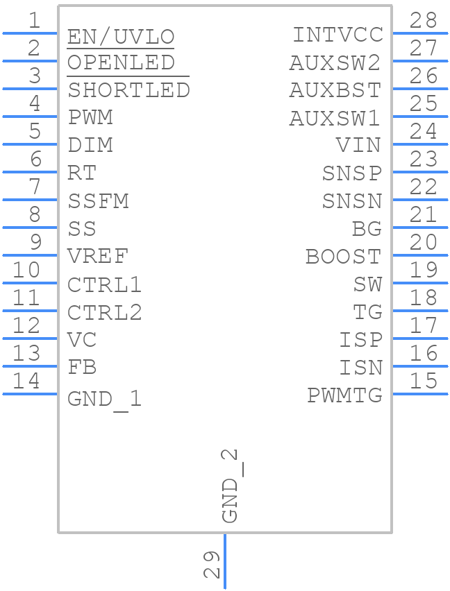 LT3762HFE#TRPBF - Analog Devices - PCB symbol