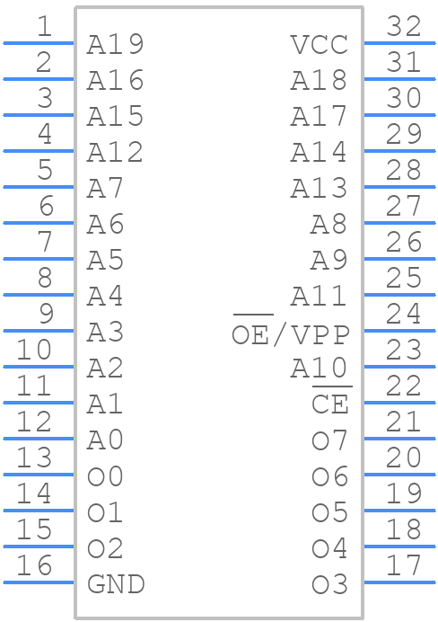 AT27C080-15RC - Microchip - PCB symbol