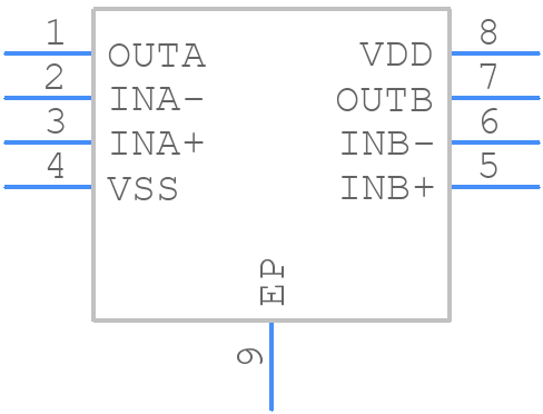 MAX4038ETA+T - Analog Devices - PCB symbol