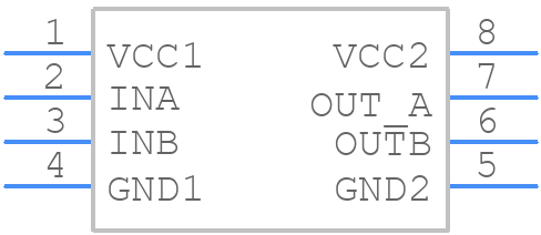 ISO7220ADRG4 - Texas Instruments - PCB symbol