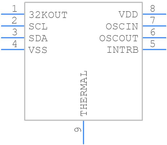 BU9873NUX-TTR - ROHM Semiconductor - PCB symbol