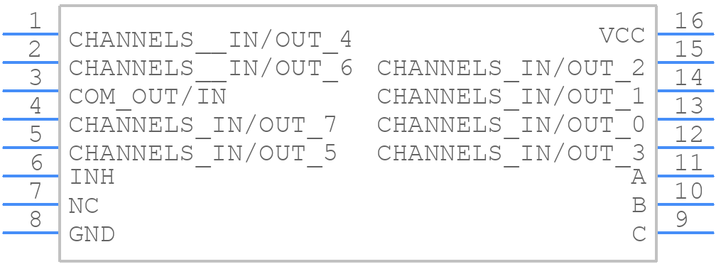 M74HC4851YRM13TR - STMicroelectronics - PCB symbol