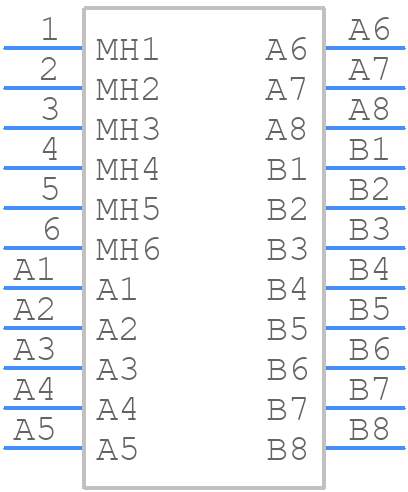 RJE111881410H - Amphenol - PCB symbol