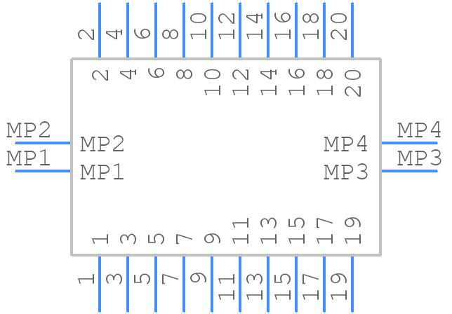 BM20B(0.6)-20DS-0.4V(53) - Hirose - PCB symbol