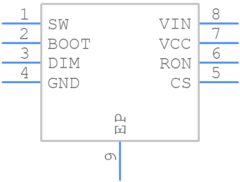LM3402MRX/NOPB - Texas Instruments - PCB symbol