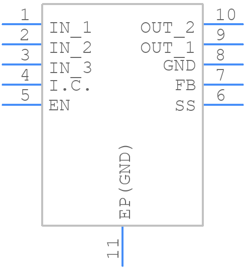 MAX15027ATB+T - Analog Devices - PCB symbol