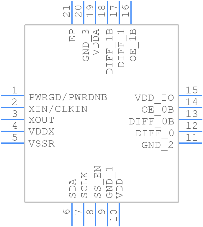 Si52202-A01AGM - Silicon Labs - PCB symbol