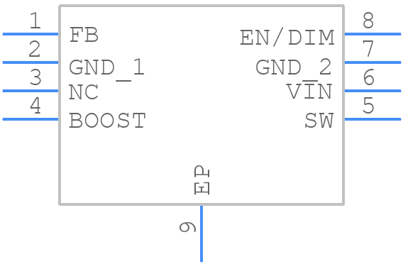 LM3405AXMYX/NOPB - Texas Instruments - PCB symbol