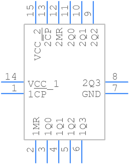 74HC393BQ-Q100X - Nexperia - PCB symbol