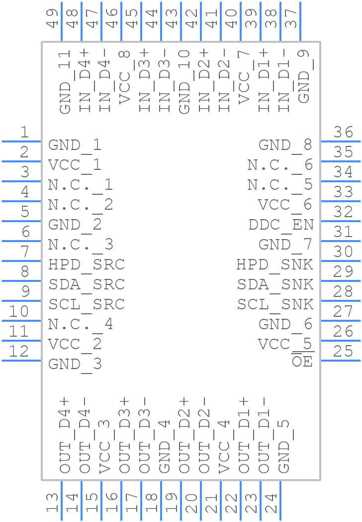 MAX9406ETM+ - Analog Devices - PCB symbol