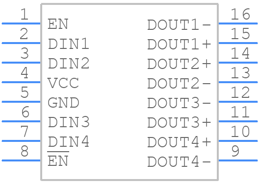 SN65LVDS047DG4 - Texas Instruments - PCB symbol