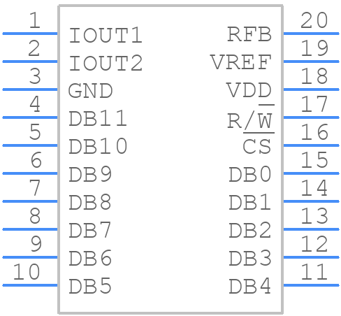DAC7821IPWG4 - Texas Instruments - PCB symbol