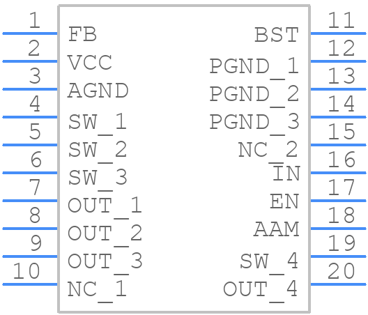 MPM3606GQV-Z - Monolithic Power Systems (MPS) - PCB symbol