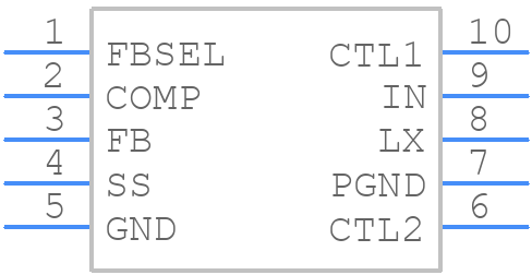 MAX1973EUB+ - Analog Devices - PCB symbol