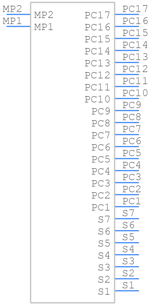N7G24-A0B2RB-10-0WF - 3M - PCB symbol