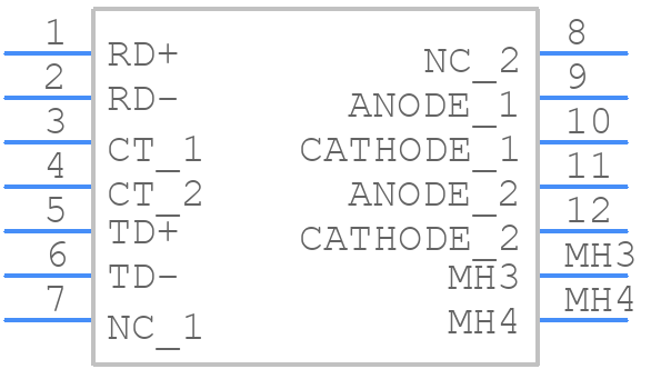 ARJ11C-MASAA-B-A-1LU2 - ABRACON - PCB symbol