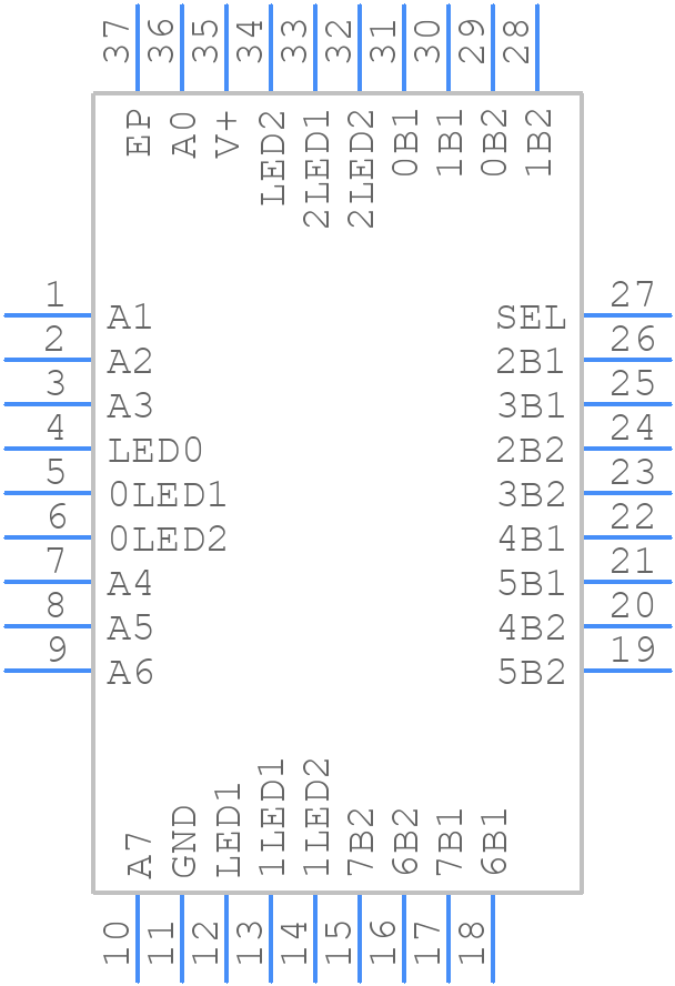 MAX4892ETX+ - Analog Devices - PCB symbol