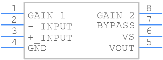 LM386N-3 - Texas Instruments - PCB symbol
