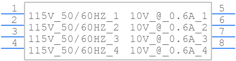 FS20-600-C2 - Triad Magnetics - PCB symbol