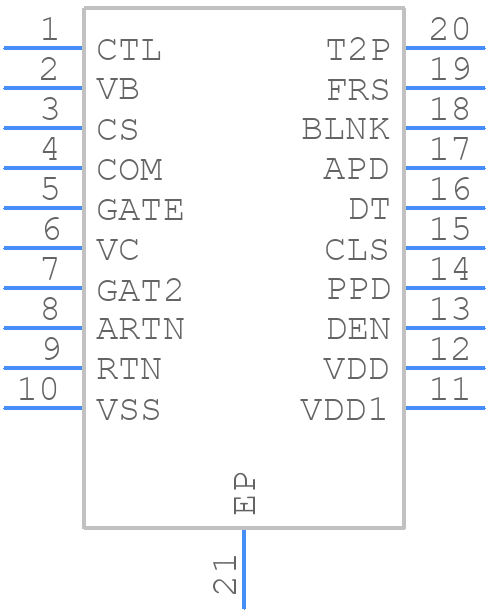 HPA01043PWPR - Texas Instruments - PCB symbol