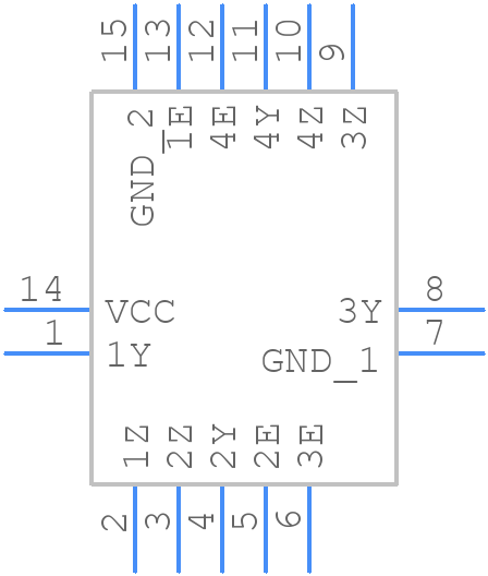 74LVC4066BQ-Q100X - Nexperia - PCB symbol
