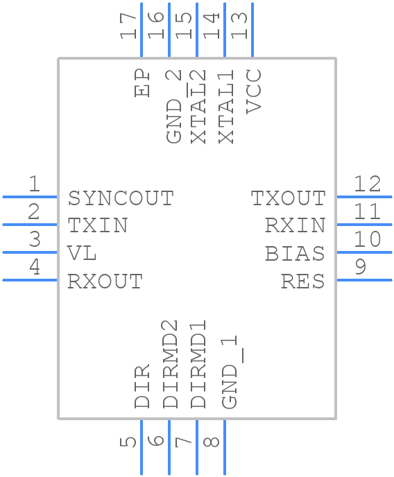 MAX9947ETE+ - Analog Devices - PCB symbol