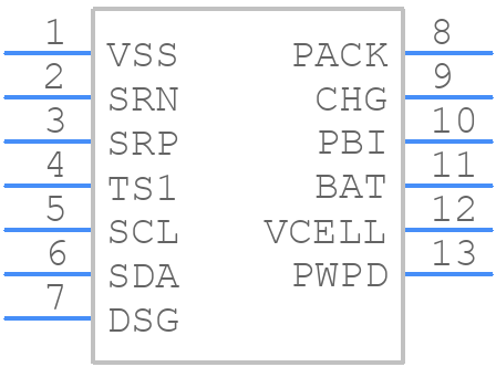 BQ27750DRZR - Texas Instruments - PCB symbol
