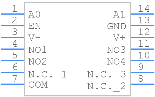 MAX4534ESD+ - Analog Devices - PCB symbol