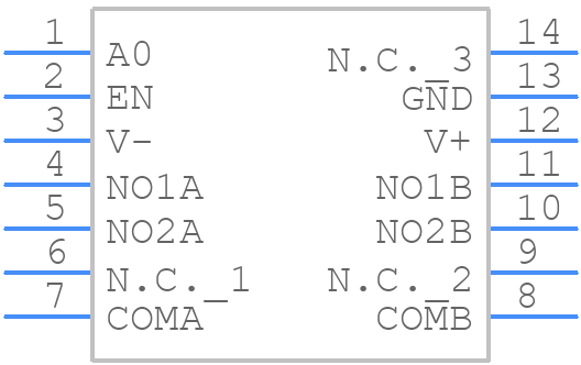 MAX4535CPD+ - Analog Devices - PCB symbol